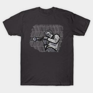 Miles Davis Legendary Jazz Trumpet Player Linocut Style Original Design T-Shirt - Gift for Vinyl Collector, Jazz Fan or Musician T-Shirt